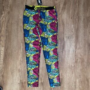 Women’s Ethika Blue and Pink Leggings Vibrant  Bottoms